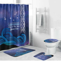 Personalised Matariki New Zealand Bathroom Set Maori New Year Galaxy Koru Pattern - Polynesian Pride