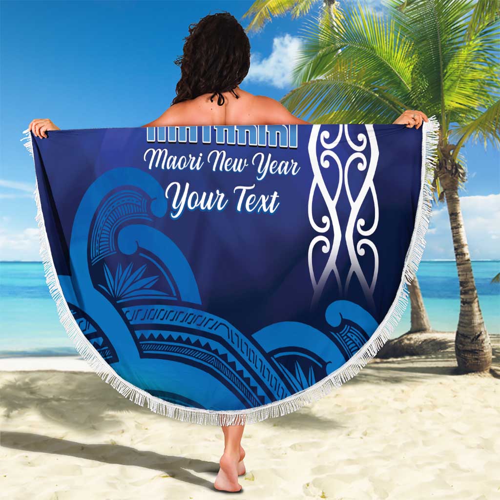 Personalised Matariki New Zealand Beach Blanket Maori New Year Galaxy Koru Pattern LT14 - Polynesian Pride