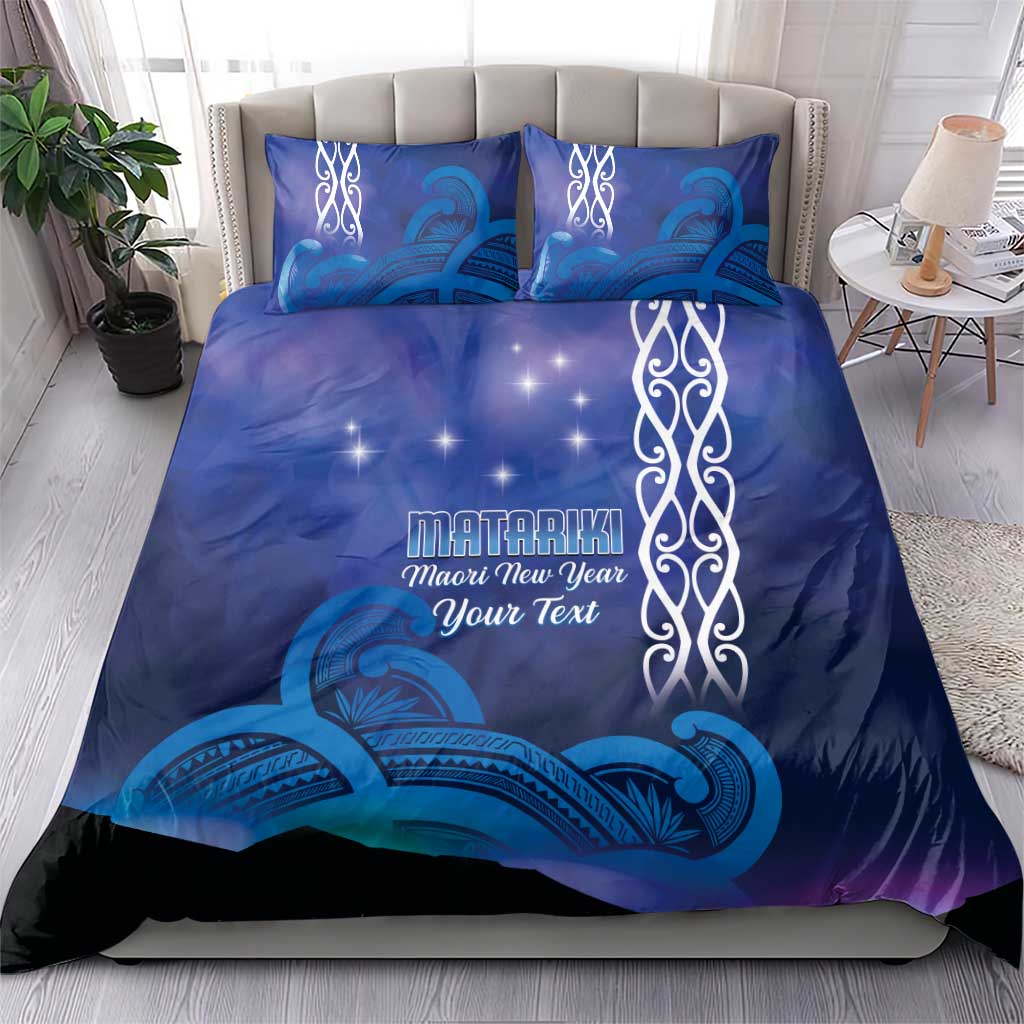 Personalised Matariki New Zealand Bedding Set Maori New Year Galaxy Koru Pattern