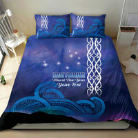 Personalised Matariki New Zealand Bedding Set Maori New Year Galaxy Koru Pattern