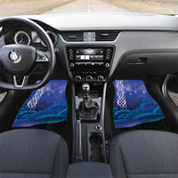 Personalised Matariki New Zealand Car Mats Maori New Year Galaxy Koru Pattern LT14 Set 2pcs - Front Blue - Polynesian Pride
