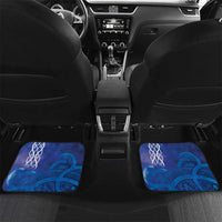 Personalised Matariki New Zealand Car Mats Maori New Year Galaxy Koru Pattern LT14 Set 2pcs - Back Blue - Polynesian Pride