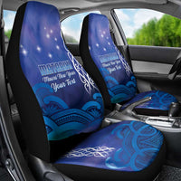 Personalised Matariki New Zealand Car Seat Cover Maori New Year Galaxy Koru Pattern