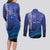 Personalised Matariki New Zealand Couples Matching Long Sleeve Bodycon Dress and Long Sleeve Button Shirt Maori New Year Galaxy Koru Pattern