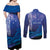 Personalised Matariki New Zealand Couples Matching Off Shoulder Maxi Dress and Long Sleeve Button Shirt Maori New Year Galaxy Koru Pattern