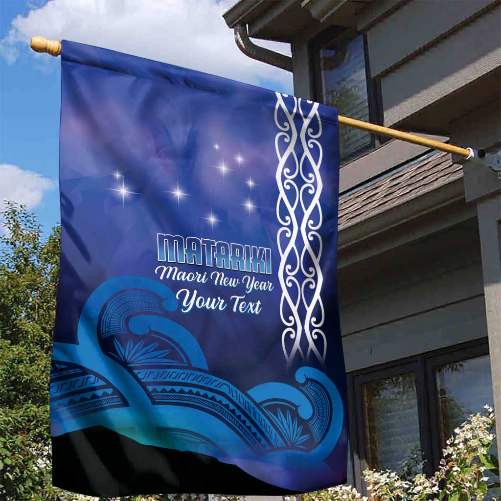 Personalised Matariki New Zealand Garden Flag Maori New Year Galaxy Koru Pattern