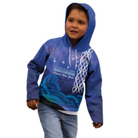 Personalised Matariki New Zealand Kid Hoodie Maori New Year Galaxy Koru Pattern