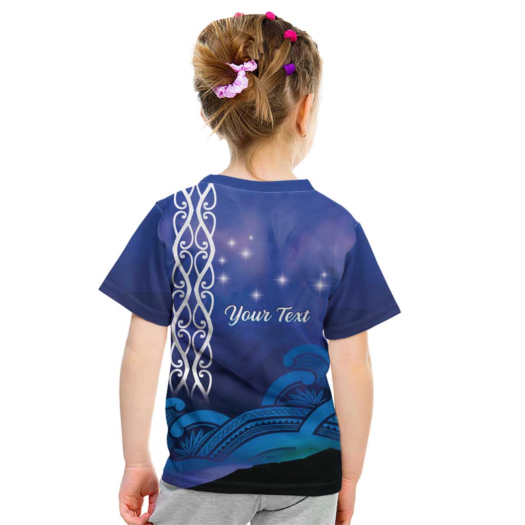 Personalised Matariki New Zealand Kid T Shirt Maori New Year Galaxy Koru Pattern