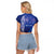 Personalised Matariki New Zealand Raglan Cropped T Shirt Maori New Year Galaxy Koru Pattern