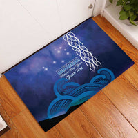 Personalised Matariki New Zealand Rubber Doormat Maori New Year Galaxy Koru Pattern