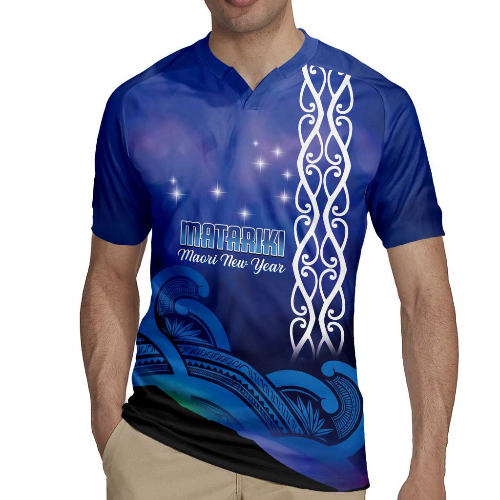 Personalised Matariki New Zealand Rugby Jersey Maori New Year Galaxy Koru Pattern