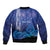 Personalised Matariki New Zealand Sleeve Zip Bomber Jacket Maori New Year Galaxy Koru Pattern