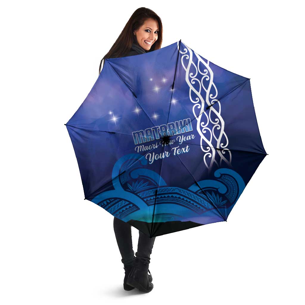 Personalised Matariki New Zealand Umbrella Maori New Year Galaxy Koru Pattern - Polynesian Pride