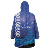 Personalised Matariki New Zealand Wearable Blanket Hoodie Maori New Year Galaxy Koru Pattern LT14 - Polynesian Pride