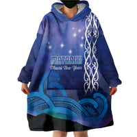 Personalised Matariki New Zealand Wearable Blanket Hoodie Maori New Year Galaxy Koru Pattern LT14 - Polynesian Pride