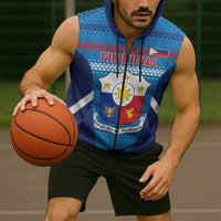 Philippines Football 2026 Sleeveless Zip Hoodie Come On Filipinas