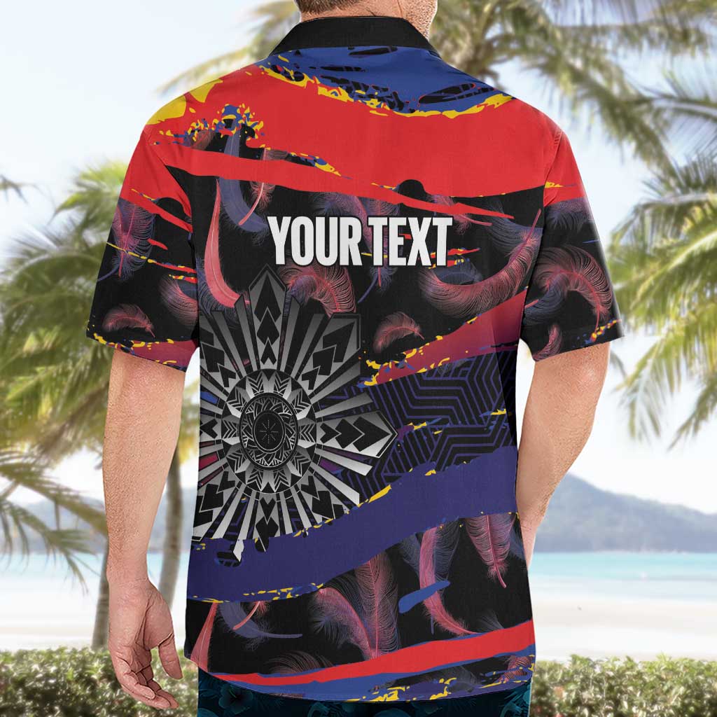 Philippines Sun Tattoo Hawaiian Shirt Feathers Filipinas Grunge Style Black LT14 - Polynesian Pride