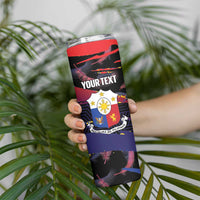 Philippines Sun Tattoo Skinny Tumbler Feathers Filipinas Grunge Style Black LT14 - Polynesian Pride
