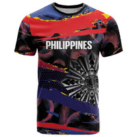 Philippines Sun Tattoo T Shirt Feathers Filipinas Grunge Style Black LT14 Black - Polynesian Pride