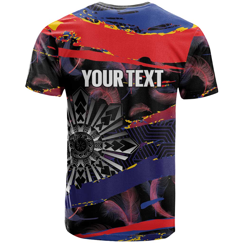 Philippines Sun Tattoo T Shirt Feathers Filipinas Grunge Style Black LT14 - Polynesian Pride