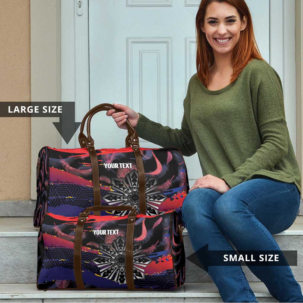 Philippines Sun Tattoo Travel Bag Feathers Filipinas Grunge Style Black