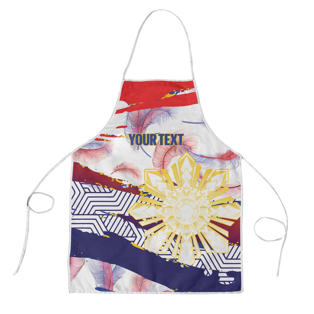 Philippines Sun Tattoo Apron Feathers Filipinas Grunge Style White LT14 White - Polynesian Pride
