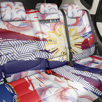 Philippines Sun Tattoo Back Car Seat Cover Feathers Filipinas Grunge Style White
