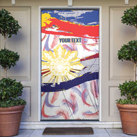 Philippines Sun Tattoo Door Cover Feathers Filipinas Grunge Style White