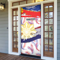 Philippines Sun Tattoo Door Cover Feathers Filipinas Grunge Style White