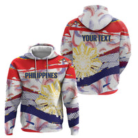 Philippines Sun Tattoo Hoodie Feathers Filipinas Grunge Style White LT14 - Polynesian Pride