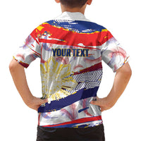 Philippines Sun Tattoo Kid Hawaiian Shirt Feathers Filipinas Grunge Style White LT14 - Polynesian Pride