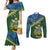 Personalised Solomon Islands Darts Couples Matching Mermaid Dress and Long Sleeve Button Shirt Tropical Leaves Melanesian Pattern