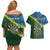 Personalised Solomon Islands Darts Couples Matching Off Shoulder Short Dress and Hawaiian Shirt Tropical Leaves Melanesian Pattern