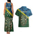 Personalised Solomon Islands Darts Couples Matching Tank Maxi Dress and Hawaiian Shirt Tropical Leaves Melanesian Pattern
