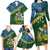 Personalised Solomon Islands Darts Family Matching Long Sleeve Bodycon Dress and Hawaiian Shirt Tropical Leaves Melanesian Pattern
