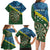 Personalised Solomon Islands Darts Family Matching Long Sleeve Bodycon Dress and Hawaiian Shirt Tropical Leaves Melanesian Pattern