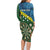 Personalised Solomon Islands Darts Family Matching Long Sleeve Bodycon Dress and Hawaiian Shirt Tropical Leaves Melanesian Pattern