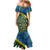 Personalised Solomon Islands Darts Family Matching Mermaid Dress and Hawaiian Shirt Tropical Leaves Melanesian Pattern