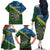 Personalised Solomon Islands Darts Family Matching Off The Shoulder Long Sleeve Dress and Hawaiian Shirt Tropical Leaves Melanesian Pattern