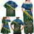 Personalised Solomon Islands Darts Family Matching Off Shoulder Maxi Dress and Hawaiian Shirt Tropical Leaves Melanesian Pattern