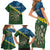 Personalised Solomon Islands Darts Family Matching Short Sleeve Bodycon Dress and Hawaiian Shirt Tropical Leaves Melanesian Pattern