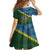 Personalised Solomon Islands Darts Family Matching Summer Maxi Dress and Hawaiian Shirt Tropical Leaves Melanesian Pattern