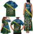 Personalised Solomon Islands Darts Family Matching Tank Maxi Dress and Hawaiian Shirt Tropical Leaves Melanesian Pattern