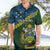 Personalised Solomon Islands Darts Hawaiian Shirt Tropical Leaves Melanesian Pattern