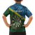 Personalised Solomon Islands Darts Kid Hawaiian Shirt Tropical Leaves Melanesian Pattern