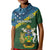 Personalised Solomon Islands Darts Kid Polo Shirt Tropical Leaves Melanesian Pattern