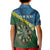 Personalised Solomon Islands Darts Kid Polo Shirt Tropical Leaves Melanesian Pattern