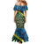 Personalised Solomon Islands Darts Mermaid Dress Tropical Leaves Melanesian Pattern