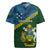 Personalised Solomon Islands Darts Rugby Jersey Tropical Leaves Melanesian Pattern