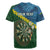 Personalised Solomon Islands Darts Rugby Jersey Tropical Leaves Melanesian Pattern